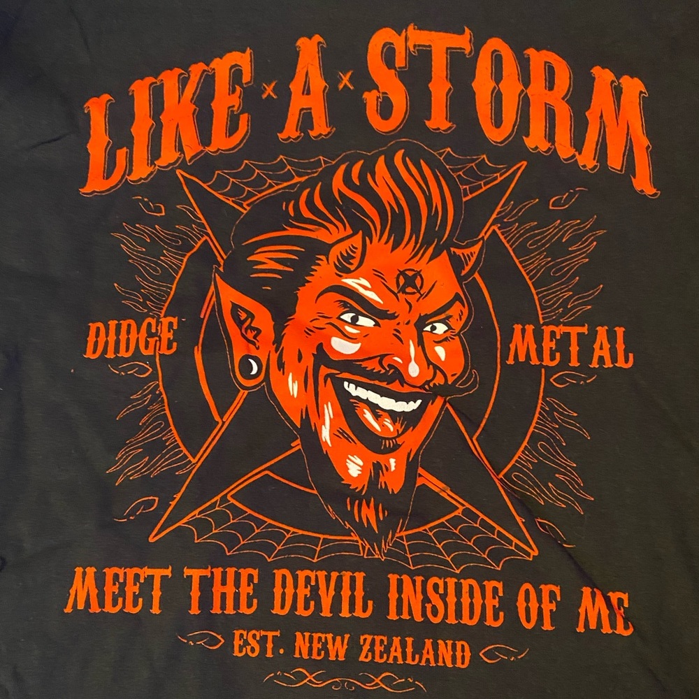 Band Tee Like a Storm Meet The Devil Inside Me size small
